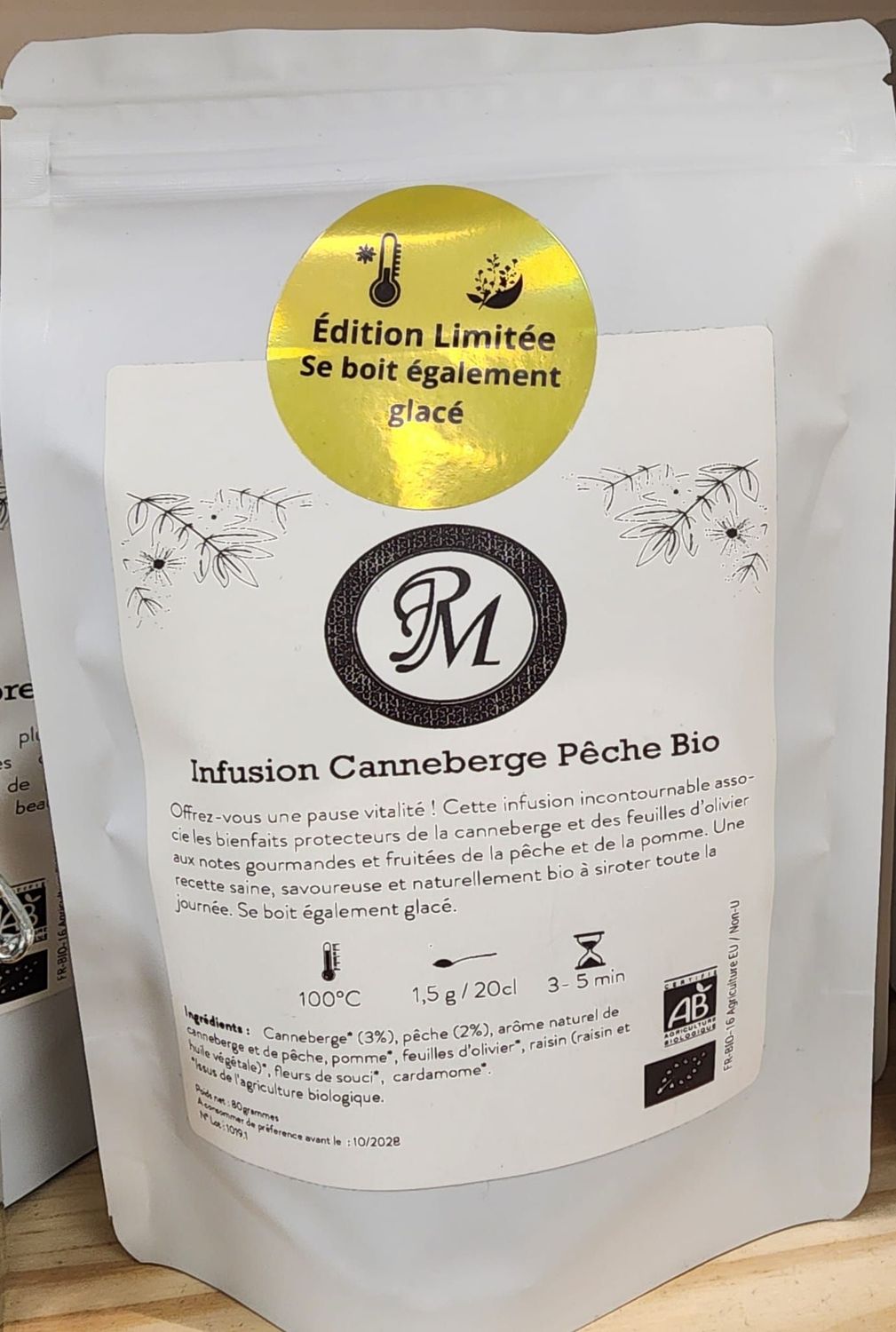 Infusion Canneberge Pêche Bio Infusion Canneberge Pêche Bio