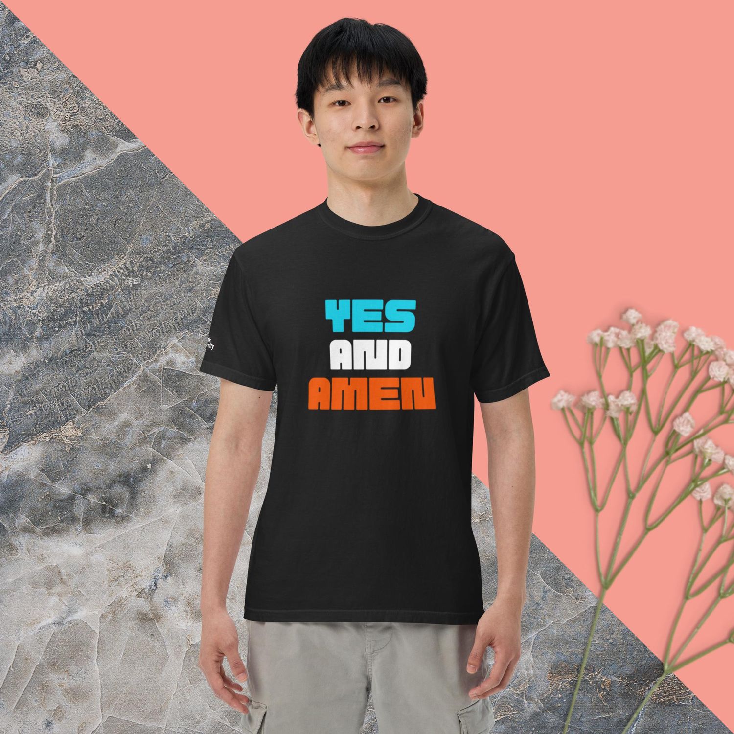 T.E.Unisex garment-dyed heavyweight t-shirt