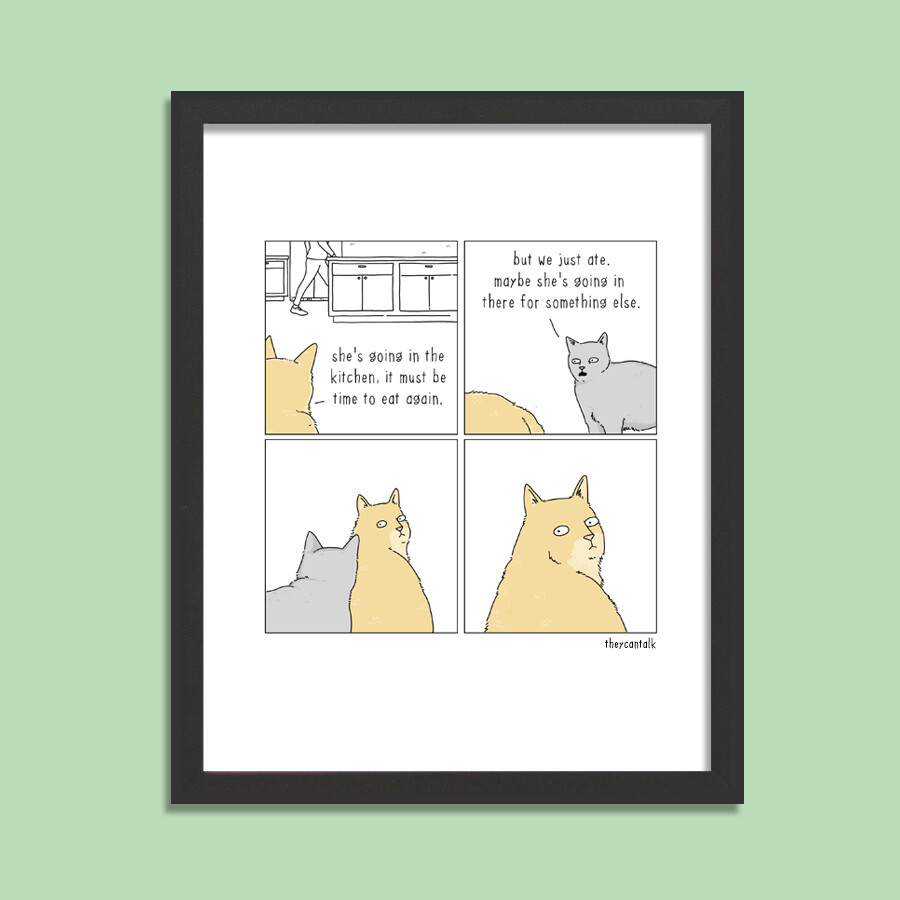 Cat Kitchen Signed Print