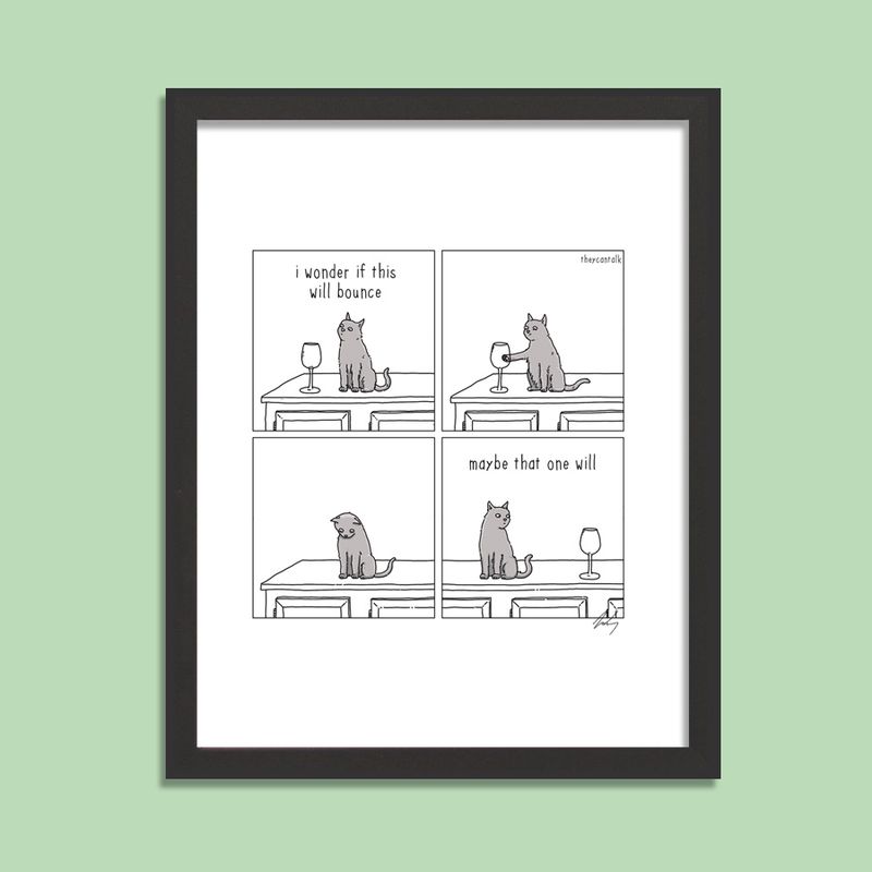 Cat Bounce Signed Print