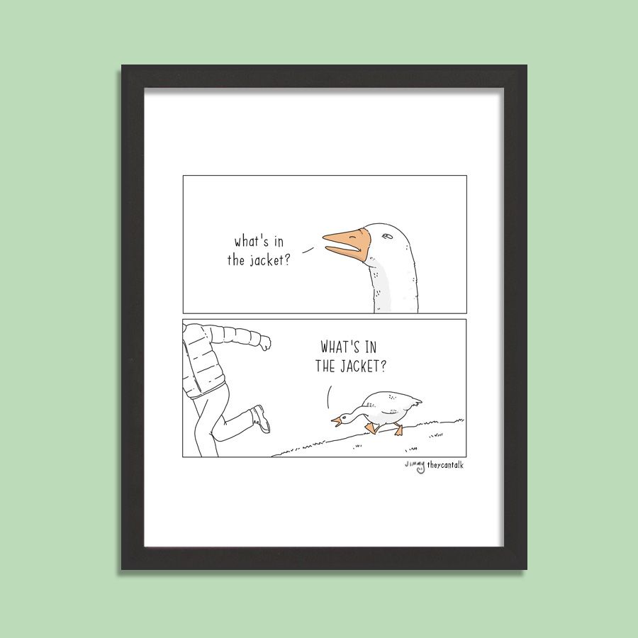 Goose Jacket Signed Print