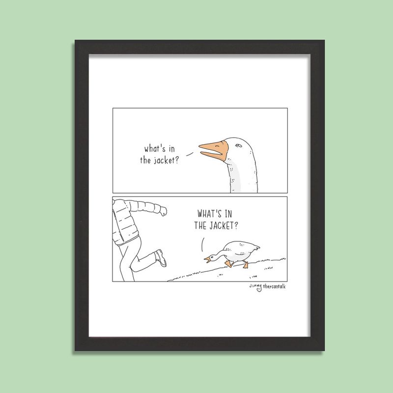 Goose Jacket Signed Print
