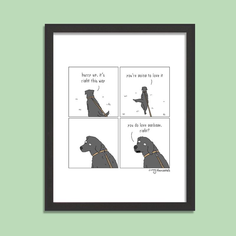 Dog Garbage Signed Print