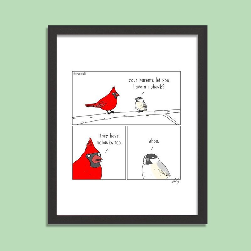 Cardinal Mohawk Signed Print