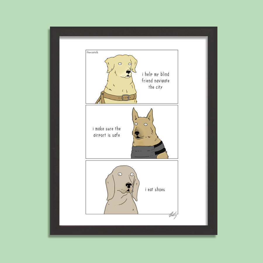 Dog Jobs Signed Print