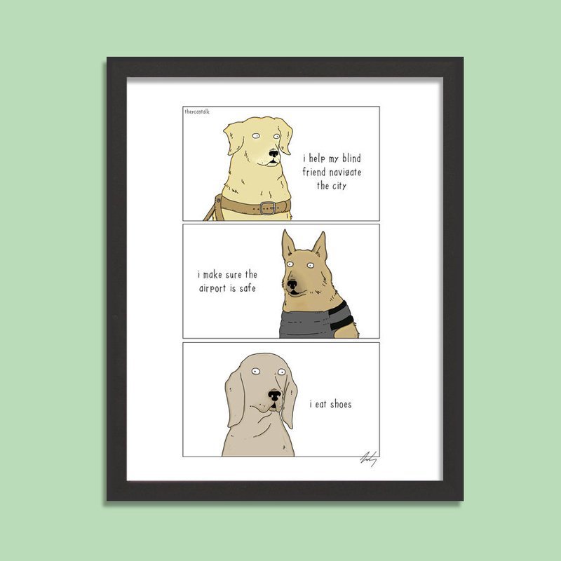 Dog Jobs Signed Print