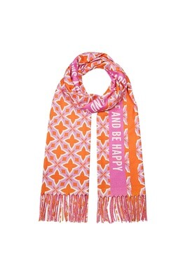 Sjaal Happy Oranje Roze