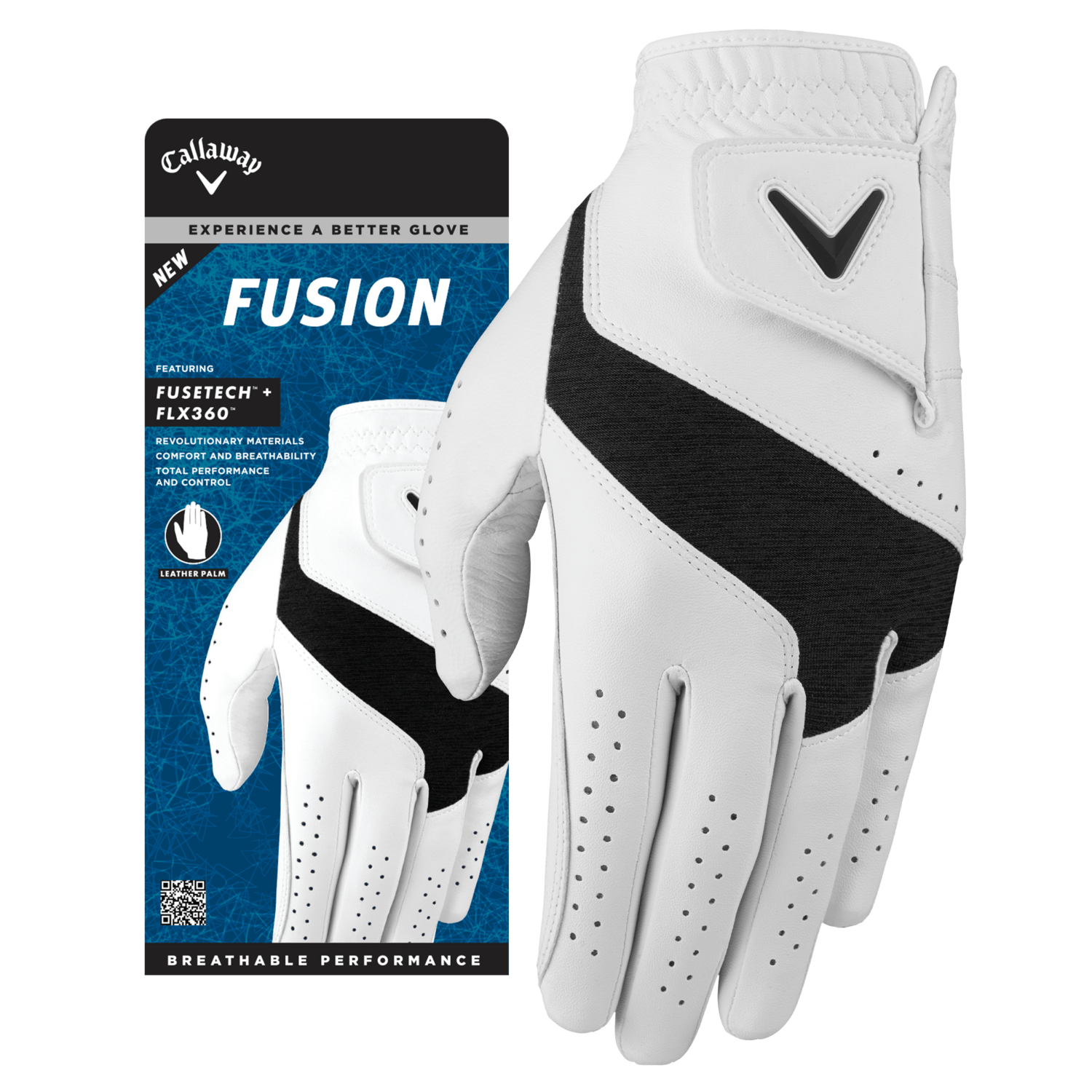 Callaway Men&#39;s Fusion Glove, Hand: Wear on Left, Size: S