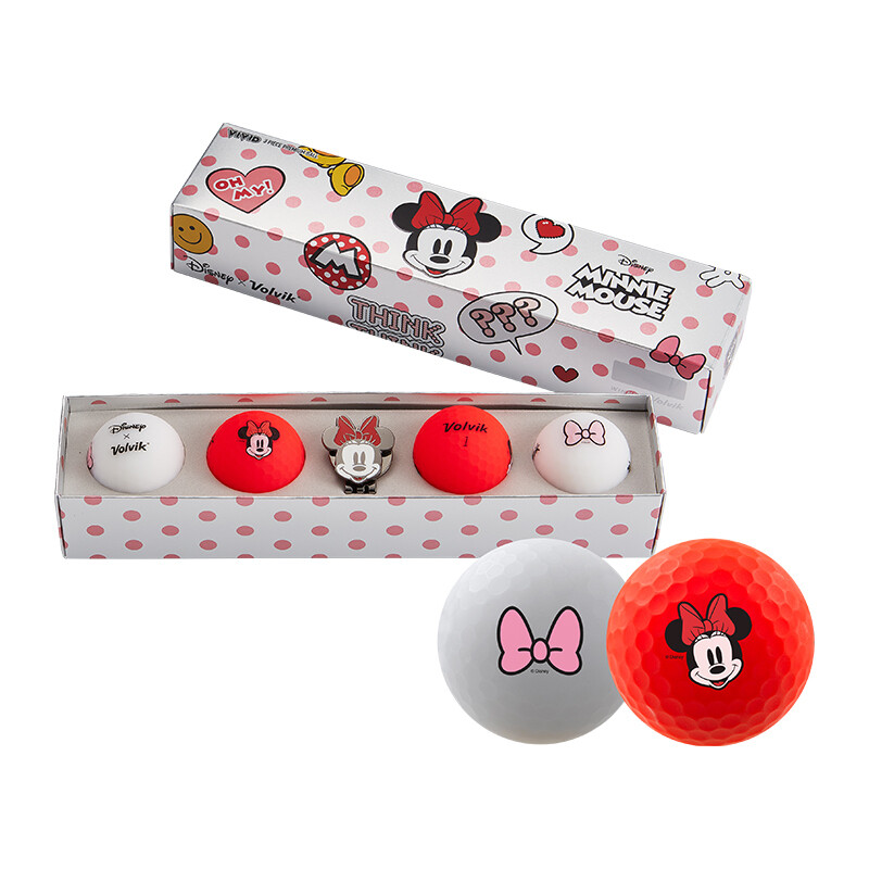 Volvik DISNEY 4 Ball with Marker Gift Set, Color: Minnie Mouse