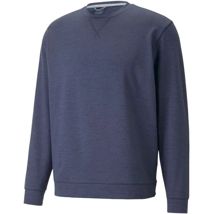 Puma Men&#39;s Cloudspun Heather Crewneck, Color: Blue, Size: L