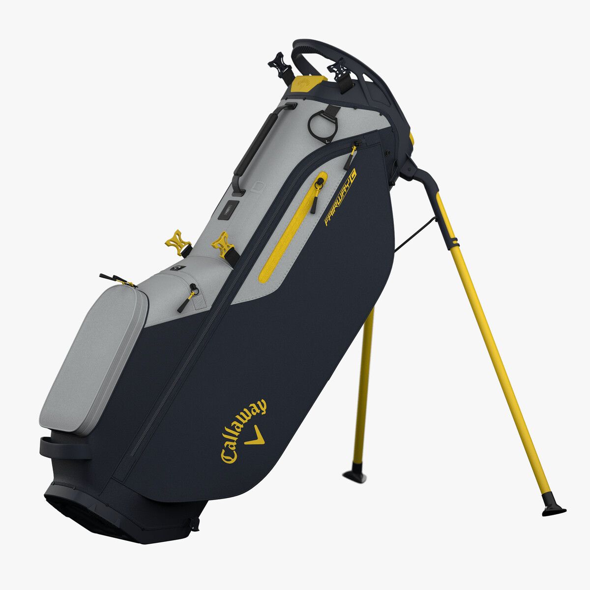 Callaway Fairway C Stand Bag, Color: Silver/Midnight/Goldenrod