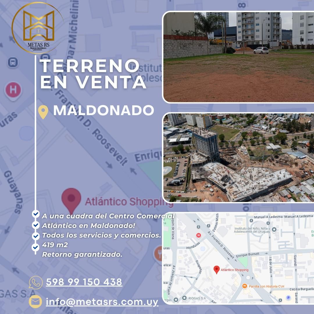 MALDONADO, TERRENO, FRENTE A SHOPPING