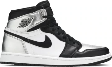 AJ 1 SILVER TOE