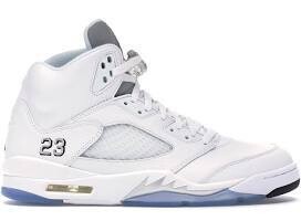 AJ 5 WHITE METALLIC