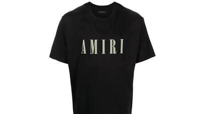 AMIRI BLACK/GREEN CORE COTTON TEE