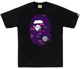 BAPE BIG APE HEAD TEE BLACK/PURPLE