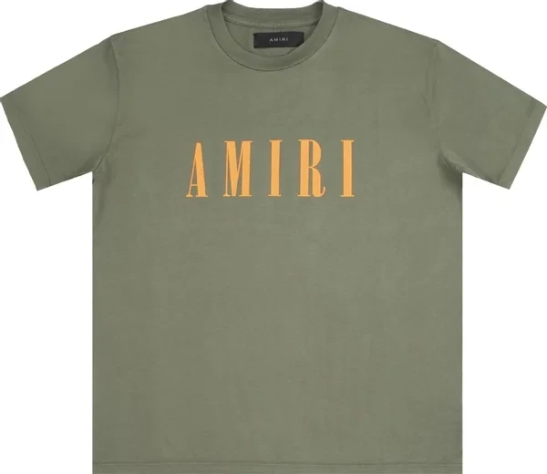 AMIRI CORE LOGO TEE ARMY GREEN ORANGE