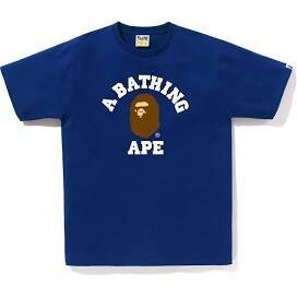 BAPE BLUE COLLEGE TEE
