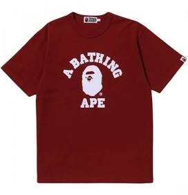 BAPE HEAVY WEIGHT COLLEGE TEE RED