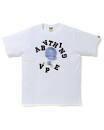 BAPE STORM BROKEN COLLEGE TEE WHITE/GREEN