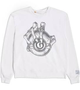 GALLERY DEPT. WHITE BIG G-BALL CREWNECK