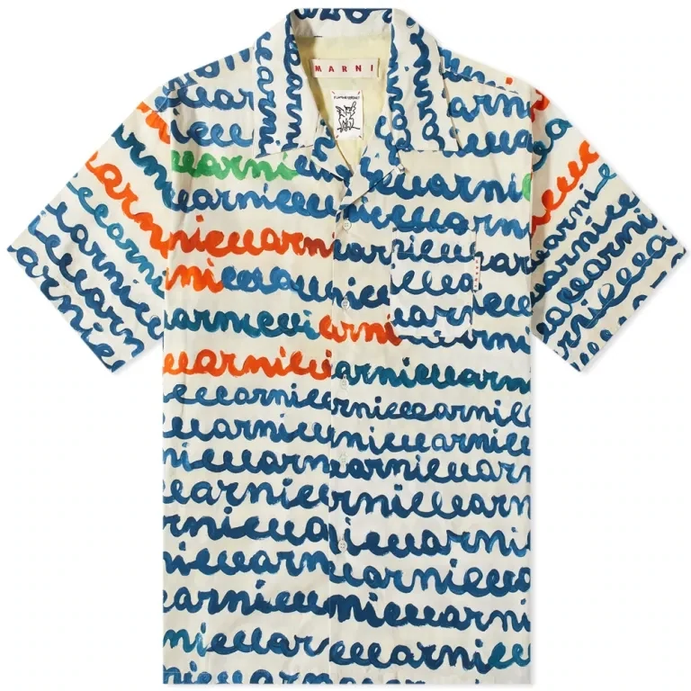 MARNI LOGO SIGNATURE VACATION IVORY TEE
