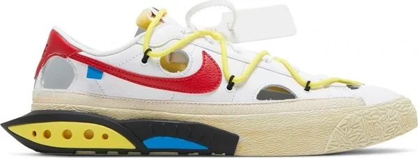 OW BLAZER LOW UNI RED AND WHITE