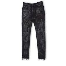 PURPLE BRAND BLACK FEST WAX JEANS