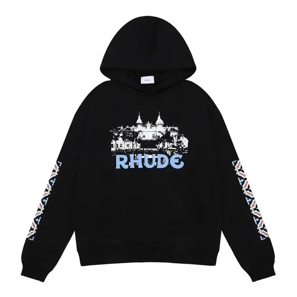RHUDE CASINO HOODIE BLACK