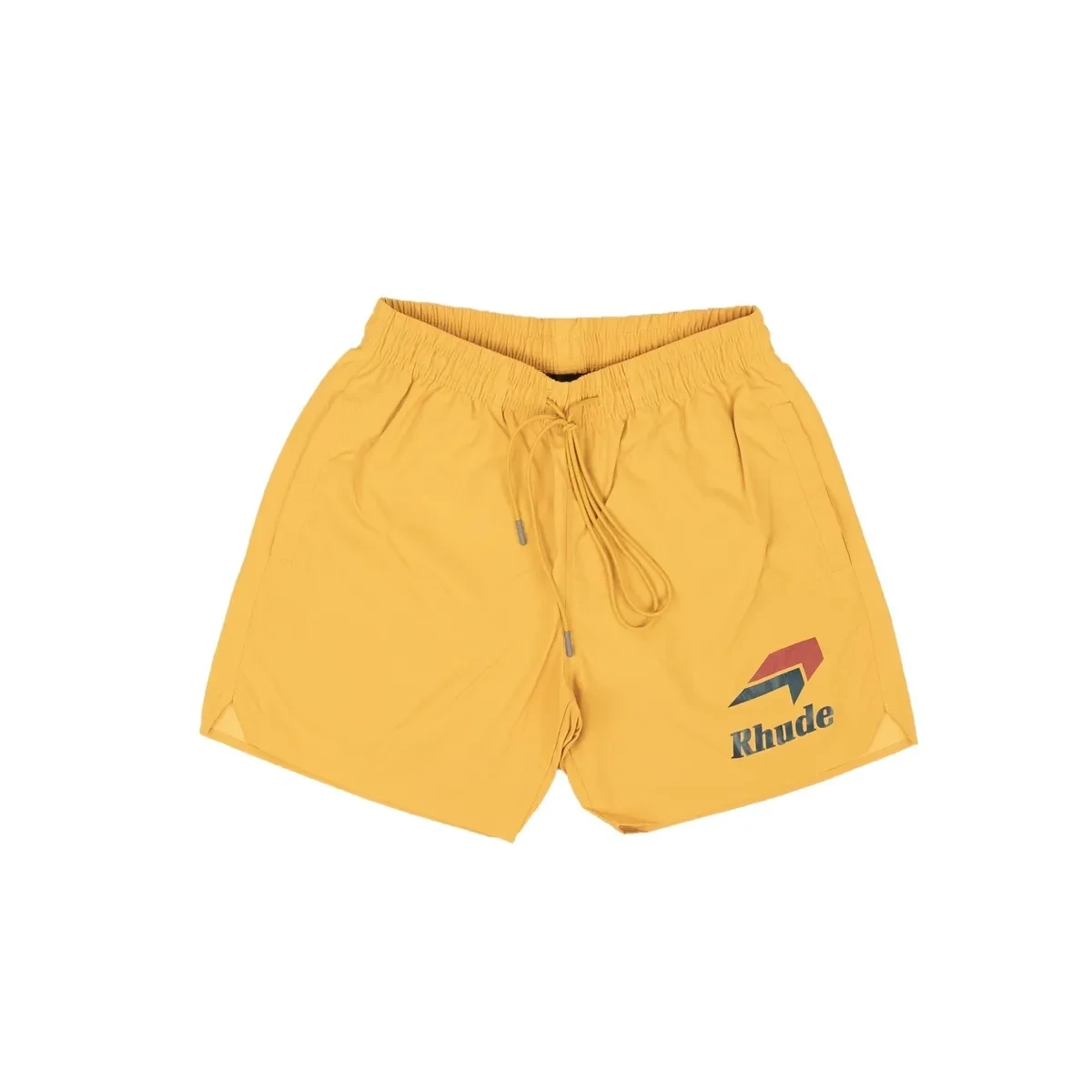RHUDE LOGO SWIM SHORT MUSTARD