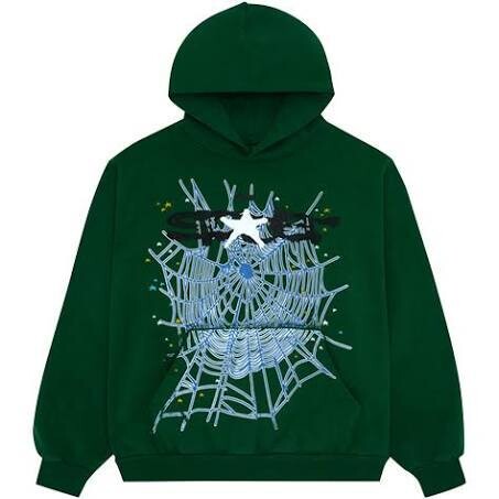 SP5DER STAR HOODIE HUNTER GREEN