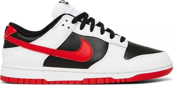 NIKE DUNK LOW WHITE, BLACK, UNI RED
