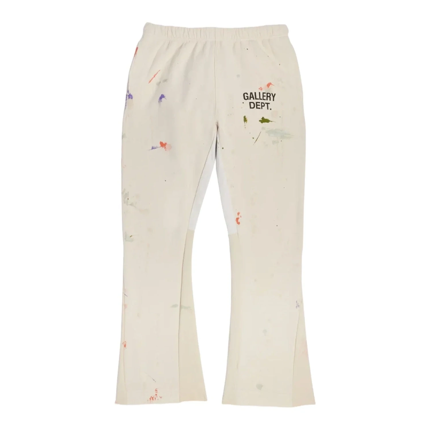 GALLERY DEPT LOGO FLARE SWEATPANTS WHITE
