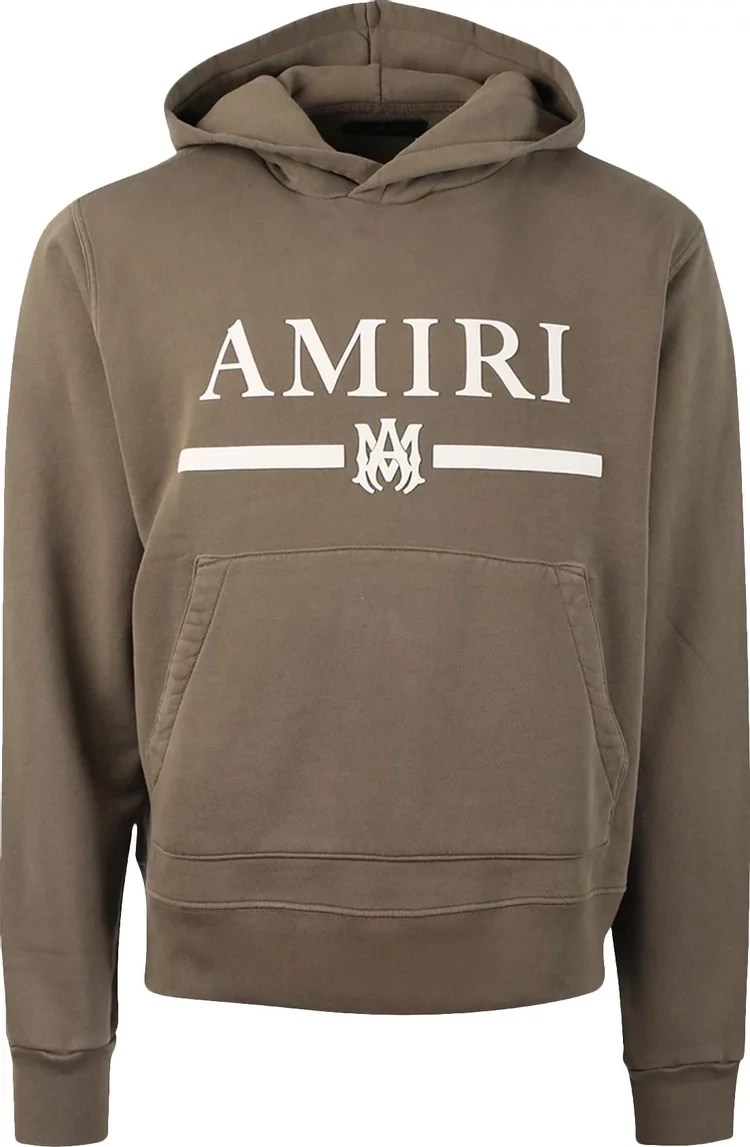 AMIRI BAR LOGO OLIVE HOODIE