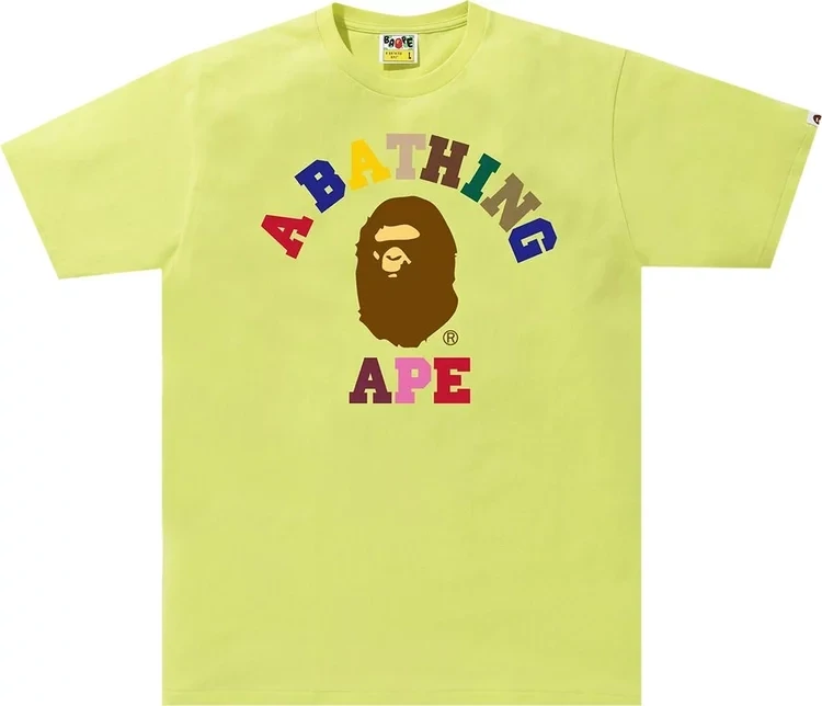 BAPE COLLEGE TEE LIME
