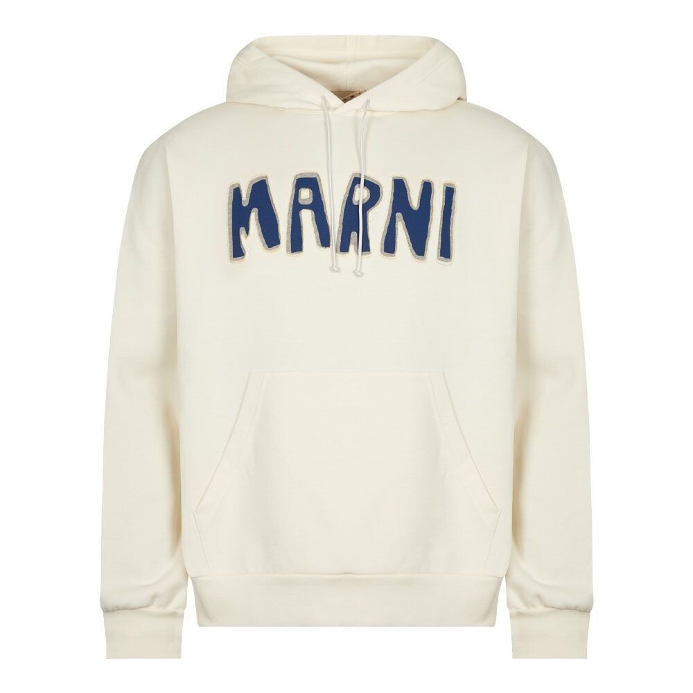 MARNI CUT OUT LOGO COTTON STONE WHITE