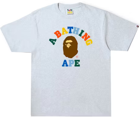 BAPE COLOR COLLEGE TEE GREY
