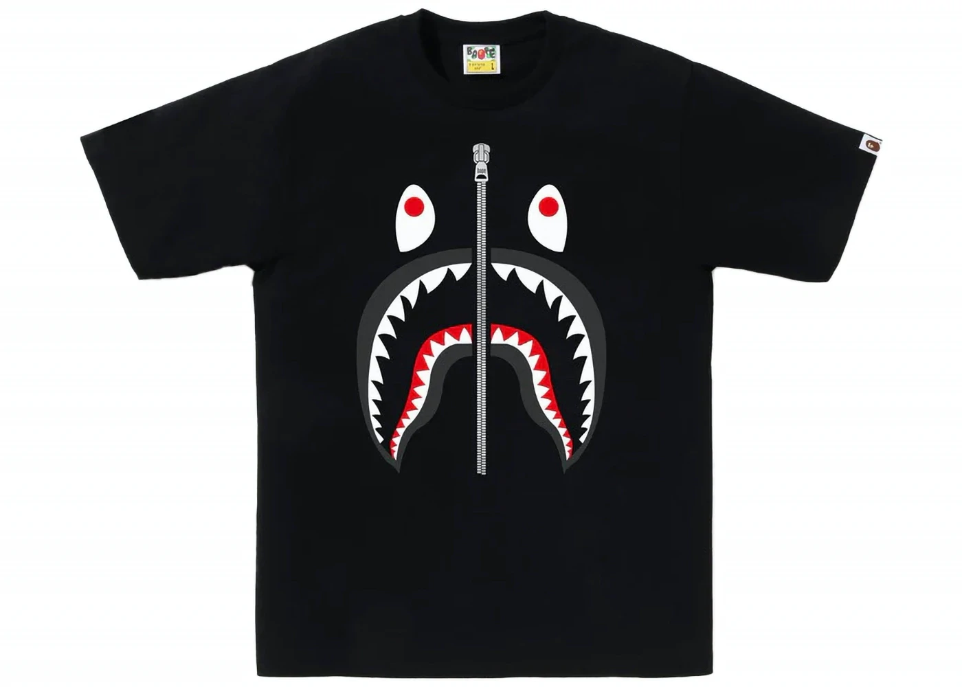BAPE BLACK COLOR SHARK TEE