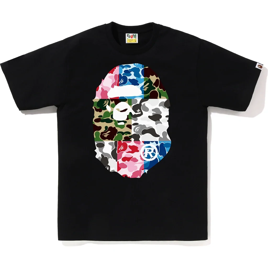 BAPE CRAZY ABC CAMO APE HEAD TEE