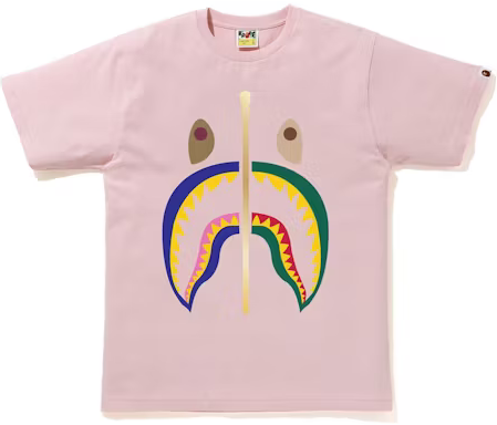 BAPE COLORS SHARK TEE PINK