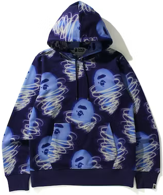 BAPE STORM PULL OVER HOODIE PURPLE