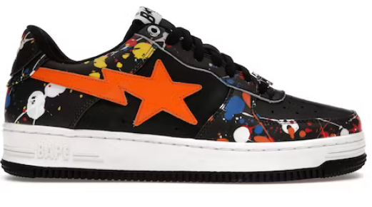 BAPESTA BLACK PAINT SPLATTER