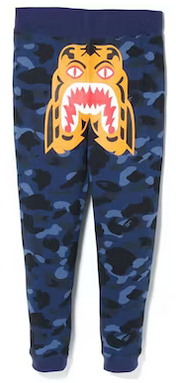 BAPE NAVY COLOR CAMO TIGER SWEAT PANTS