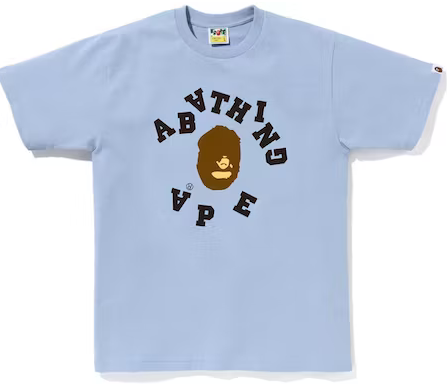 BAPE BROKEN COLLEGE TEE BLACK/BLUE