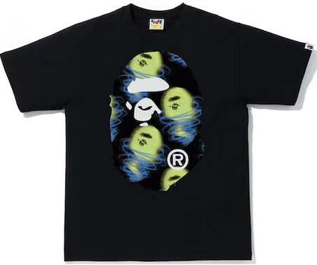 BAPE STORM BIG APE TEE BLACK/GREEN