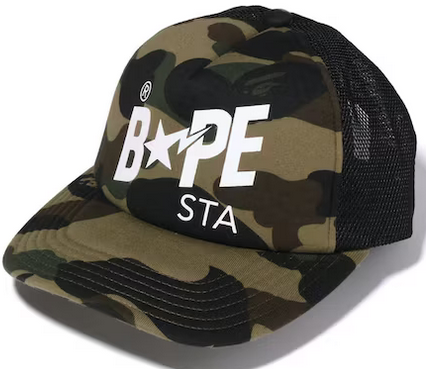 BAPESTA MESH GREEN COLLEGE CAMO