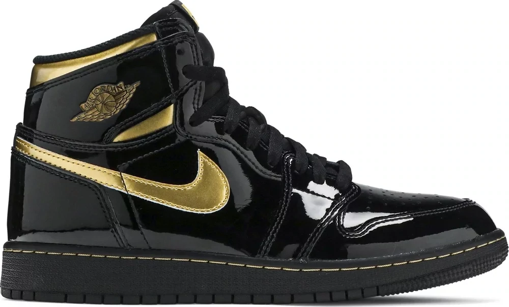 AJ 1 BLACK METALLIC GOLD GS