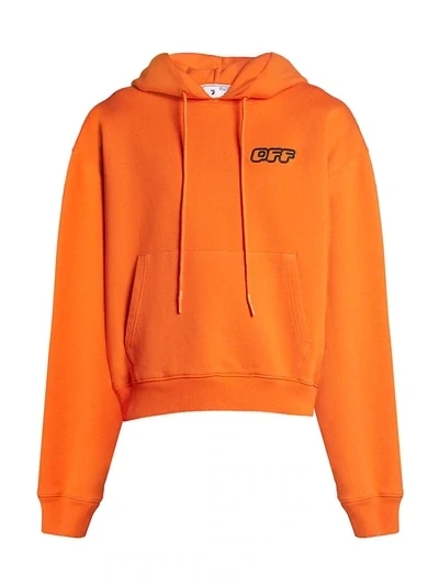 OFF WHITE WIZARD FLYER  ORANGE DRAWSTRING HOODIE