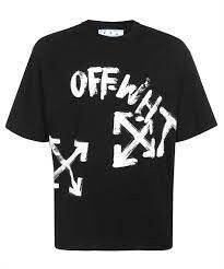 OFF-WHITE PAINT SCRIPT OVER SKATE TEE BLACK/WHITE