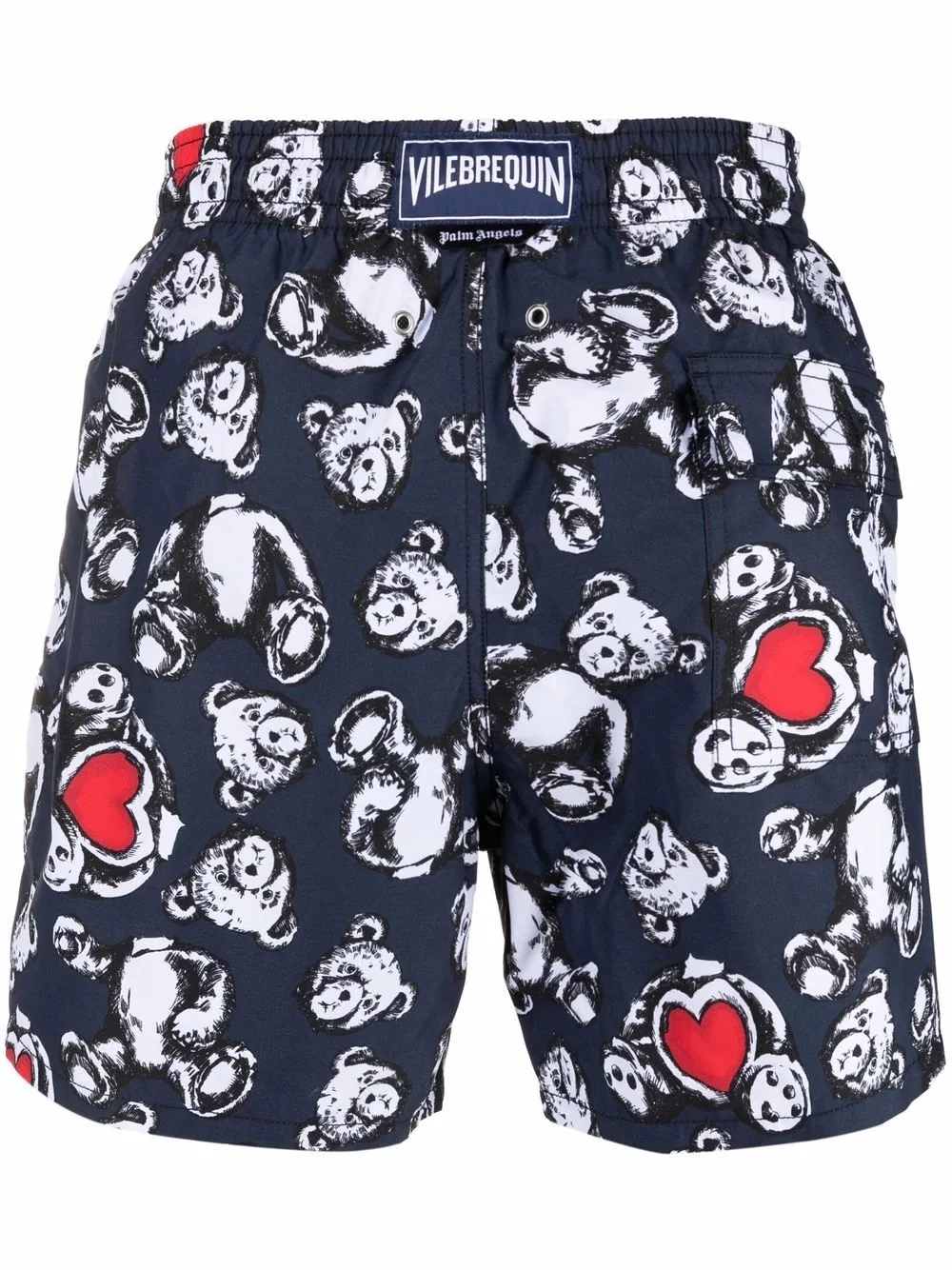 PALM ANGELS BEAR SWIMWEAR BLUE/WHITE